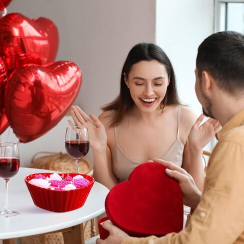 شمعة كبيرة على شكل قلب لعيد الحب مقاس 6.3 سم على شكل قلب معطرة برائحة الورد، شمعة معطرة برائحة الورد في عيد الحب لهدية عيد الحب وحفلات الزفاف وأعياد الميلاد وديكور المنزل in Kuwait