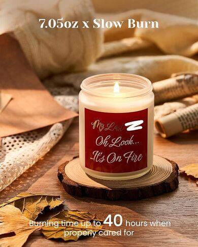 M&SENSE Fall Winter Candle Set, 4 Pack Winter Soy Candles for Home Scented, Holiday Christmas Candle Gifts - Autumn Scents of Vanilla Chai/Spiced Apple/Pine Cone/Rum Maple Syrup MSS606S1 in Kuwait