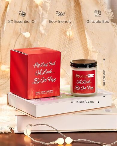 M&SENSE Fall Winter Candle Set, 4 Pack Winter Soy Candles for Home Scented, Holiday Christmas Candle Gifts - Autumn Scents of Vanilla Chai/Spiced Apple/Pine Cone/Rum Maple Syrup MSS606S1 in Kuwait