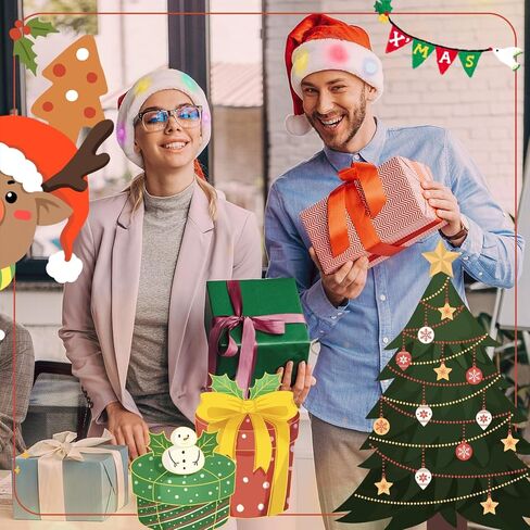 Santa hat, Christmas hat with Light Built in, Light up Christmas hat Santa Claus Hat Party for Women Men in Saudi Arabia