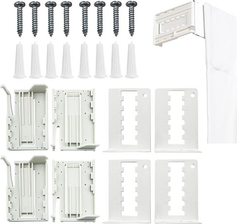 Amazing Drapery Hardware 2.5 Inch Pocket Rod Brackets - Adjustable 3.5 to 6 Inch Clearance, Universal for Wide Pocket Rods - 2 Pairs with Screws and Plugs in Kuwait