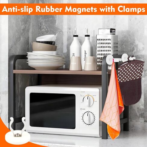 MUTUACTOR 2PCS Magnetic Hooks,Universal Heavy Duty Hooks for Flashlight Holder,Anti-Slip Large Opening Magnets White Flexible Clamps for Garage Kitchen Basement Outdoor Shed Tool Organize and Storage in Saudi Arabia