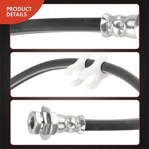خرطوم هيدروليكي للفرامل المركزية الخلفية A-Premium متوافق مع موديلات Ford مختارة - لـ F-150 1992-1995، لـ F-250/F-350 1992-1997، لـ F-250 1997، لـ Bronco 1993-1996 - استبدال # F2TZ2282C in Saudi Arabia