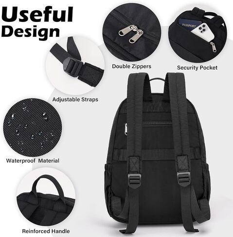 LONG VACATION Mini backpack Purse for Women, Lightweight Small backpacks, Cute Fahion backpack for Travel Work (Black) in Saudi Arabia