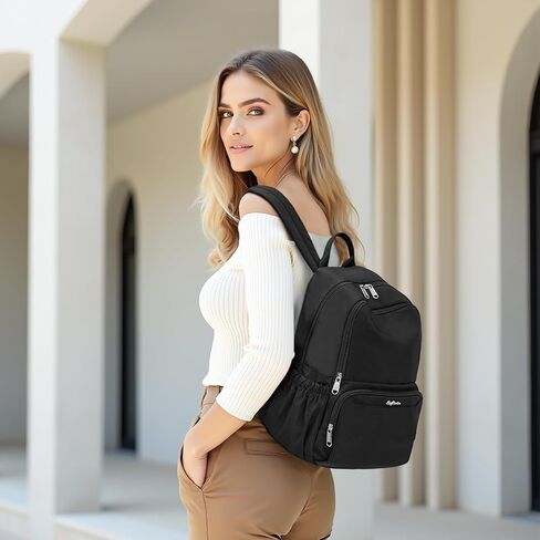 LONG VACATION Mini backpack Purse for Women, Lightweight Small backpacks, Cute Fahion backpack for Travel Work (Black) in Saudi Arabia