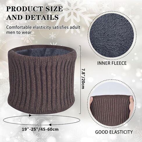 Men Winter Beanie Hat Touchscreen Gloves Neck Warmer 3 in 1 Set with Fleece Lined in Saudi Arabia