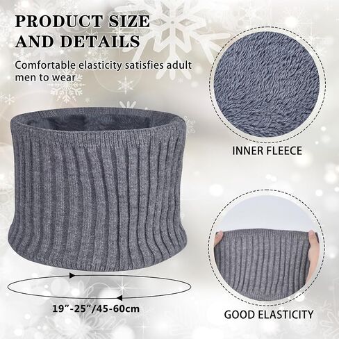 Men Winter Beanie Hat Touchscreen Gloves Neck Warmer 3 in 1 Set with Fleece Lined in Saudi Arabia