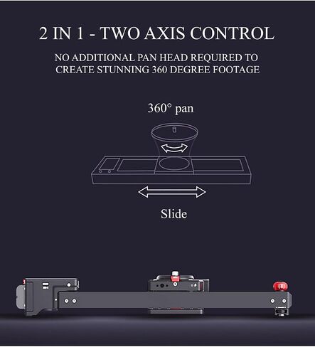 IFOOTAGE Shark Slider Nano II 660, 17'' Multi Axis Motorized Camera Slider, APP/IPS Control Slider Dolly Rail, Payload 15.4lbs, Compatible with DJI Stabilizer, Cameras, Fluid Heads in Saudi Arabia