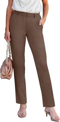 NIMIN High Waisted Dress Work Pants for Women Office Business Casual Trousers with Pockets 2024 (Long/Regular/Short) in Kuwait