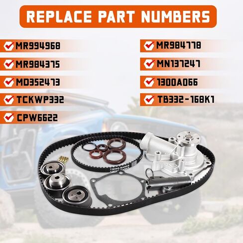 مجموعة حزام التوقيت مع مضخة مياه تناسب Honda 2003-2018 Odyssey Accord Crosstour Pilot Ridgeline، لـ Acura MDX/RDX/RL/TL/TSX/ZDX Saturn Vue 3.0L 3.5L 3.7L in Saudi Arabia