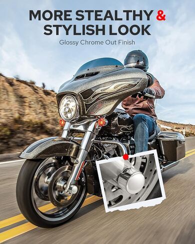 Benlari Upgraded Front Axle Nut Covers, CNC Stealthy Chrome Axle Nut Caps Compatible with Harley Touring Sportster Trike Dyna Heritage Softail Street Glide Road King Road Glide 2002-2023 in Kuwait