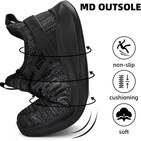 Mens Wide Running Shoes Walking Tennis Shoes Cushioning Wide Sneakers Slip On Sports Work Gym Outdoor Running Sneakers Comfort Lightweight in Kuwait