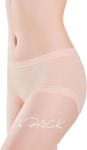 Women's Underwear Modal Briefs Mid Waisted Panties 6 Pack - Soft and Breathable to Keep You Cool and Comfortable in Saudi Arabia