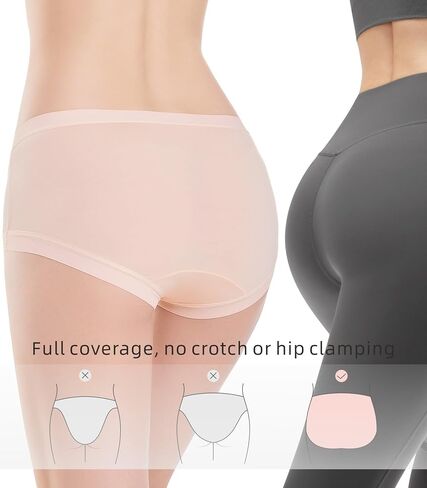 Women's Underwear Modal Briefs Mid Waisted Panties 6 Pack - Soft and Breathable to Keep You Cool and Comfortable in Saudi Arabia