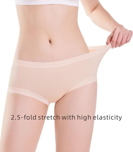 Women's Underwear Modal Briefs Mid Waisted Panties 6 Pack - Soft and Breathable to Keep You Cool and Comfortable in Saudi Arabia