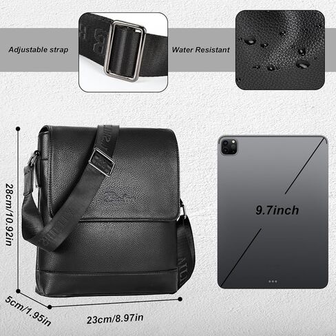 حقيبة كتف جلدية للرجال من Leathario، حقيبة كروس للرجال، حقيبة صغيرة للعمل والعمل، كاجوال in Kuwait