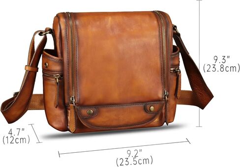 IVTG Genuine Leather Purse and Messenger Bag for Men Leather Shoulder Bag Crossbody Bag Satchel Purse Briefcase with Strap in Saudi Arabia