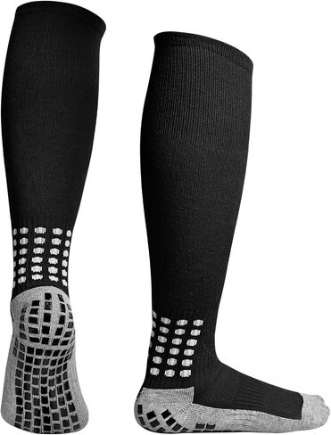 Linkidea Kids Soccer Grip Socks (2 Pairs), Anti Slip Soccer Socks for Kids Age 6-9, Soccer Non Slip Socks with Grip Pads in Saudi Arabia