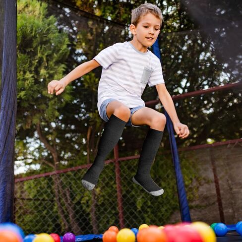 Linkidea Kids Soccer Grip Socks (2 Pairs), Anti Slip Soccer Socks for Kids Age 6-9, Soccer Non Slip Socks with Grip Pads in Saudi Arabia