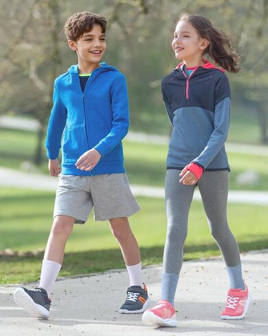 BOOPH 6 Pairs Kids Crew Socks Boys Girls Athletic Cushioned Hiking Socks Warm Soft Running Socks in Saudi Arabia