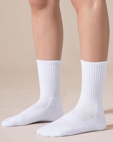 BOOPH 6 Pairs Kids Crew Socks Boys Girls Athletic Cushioned Hiking Socks Warm Soft Running Socks in Saudi Arabia