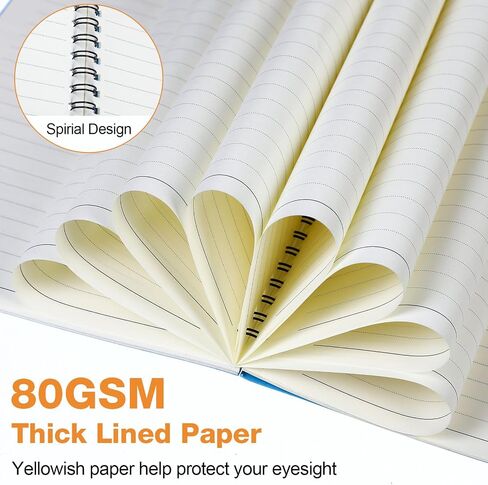 20 Pack A5 Spiral Notebook College Ruled Spiral Notebook Bulk 5.5 x 8.3 Inches Hardcover Kraft Notebooks Lined Travel Writing Notebooks Journal Notepad for Office, 50 Sheets 100 Pages (Black) in Kuwait