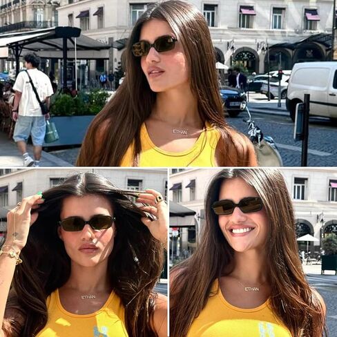 BOTEN Retro Rectangular Sunglasses for Women Men Trendy Vintage Small 90s Sunnies in Kuwait