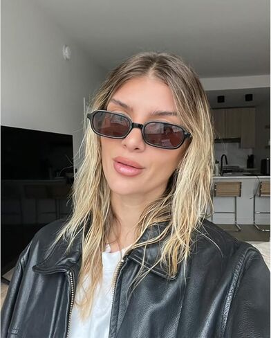 BOTEN Retro Rectangular Sunglasses for Women Men Trendy Vintage Small 90s Sunnies in Kuwait