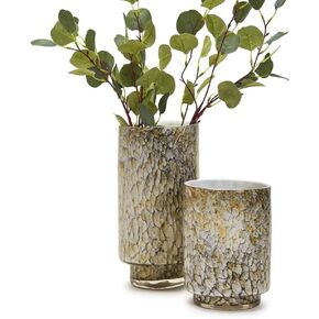 Two's Company Murano Speckled Set of 2 Candleholder/Vases