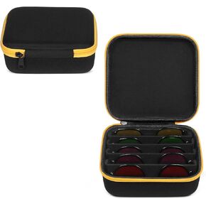 Travel Sunglasses Organizer Case with 5 Adjustable Slots, Multiple Pairs Eyeglass Portable Eyewear Box for Men Women