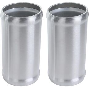 2" (51mm) OD Aluminum Alloy Hose Joiner Silicone Pipe Connector Bead, 4" Length, Pack of 2