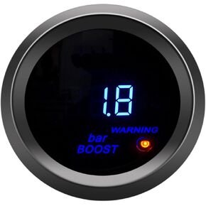 AUCELI Car Digital Boost Gauge PSI, Universal Meter Kit, 2" 52mm & Blue LED Light Display
