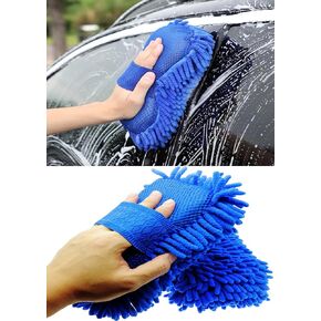 Microfiber Car Wash Sponge-Non Scratch Sponges-Two Sided Chenille Microfiber Wash Sponge-Microfiber Wash Mitt for Cars, Trucks, SUVs, Boats,RVs- 2pack