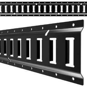 E Track 4'（4 Pack） with Powder-Coated Steel Trailer Tie Down for Garages, Trucks, Pickups, and Vans, E-Track Rail Reliable Cargo Restraint (Screws Not Included)