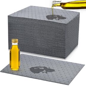 Kidum 120 Pcs Oil Absorbent Pads Oil Mat Absorbing Automotive Water Absorbent Mat Oil Spill Mat for Absorbing Protecting Home Garage Basement