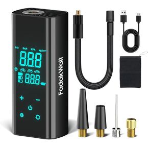 Tire Inflator Portable Air Compressor, 150 PSI Air Pump for Car Tires with Digital Pressure Gauge，Fast Tire Pump Inflation for Car, Motorcycle, Bicycle and Balls