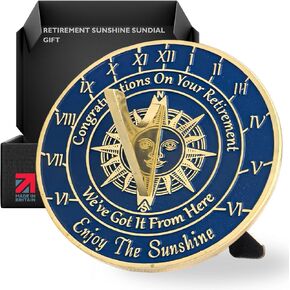 The Metal Foundry Retirement Gift for Women, Men & Colleagues – Commemorative Goodbye Keepsake Sundial, Handcrafted Solid Brass Sign, Custom Funny Gift for Office. Follow The Sunshine
