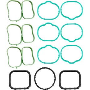 Intake Manifold Gasket Set Compatible with Ford Edge Flex Fusion Tauru Replace MS97118, Manifold Gasket Fit for Mazda 6 CX-9 Lincoln MKT MKX MKZ Mercury Sable