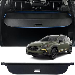 غطاء شحن قابل للسحب من AUXKO لعام 2024 Subaru Crosstrek، غطاء صندوق الأمتعة لغطاء أمان الأمتعة لسوبارو Crosstrek 2024، شاشة حماية للخصوصية مضادة للظهور، ألياف الكربون