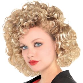 Blonde Bombshell Grease Greaser Sandy Wig - Iconic Costume Accessory, Perfect For Halloween, Costume Parties, Cosplay & Themed Events - 1 Pc
