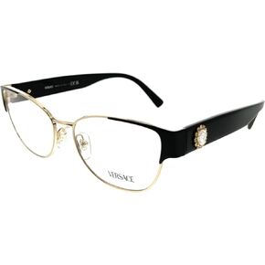 Versace VE1267-B 1433 Eyeglasses Women's Gold/Black Full Rim Optical Frame 53mm