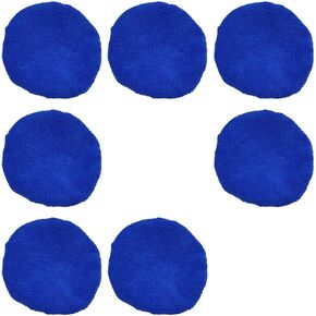 7 Pack Microfiber Cloths, Replaceable Car Inside Windshield Cleaning Tool Bonnet, Reusable Window Washing Pads Cover Kit, Car Interior Glass Cleaner Towel Fit 5"