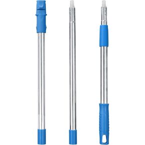 Window Cleaner with Long Handle(57IN), Glass Cleaning Tools with Silicon Squeegee & Microfiber Scrubber, Window Cleaning Kit for Shower Glass Mirror Door Car