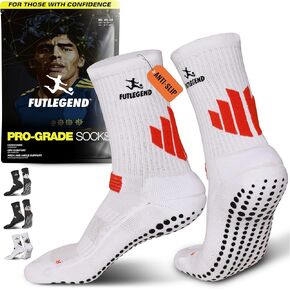 Men's Soccer Socks with Grips, Cushion Zones & Arch Support Bands for Women & Men (US 8-11)