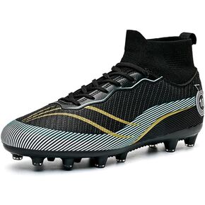Unisex-Adult Soccer Cleats: Mens High-Top Soccer Shoes Lightweight Training Football Boots for Youth