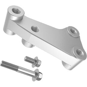 Bevinsee Lower Alternator Bracket Compatible with Jeep Wrangler 2.5L 4 Cylinder 1991-1995 YJ, 1997-2002 TJ, Replaced 53007605 53007604, Aluminum, Silver