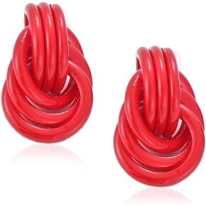 Chunky Gold Statement Earrings for Women Trendy,Fashion Gold Knot Geometric Drop Dangle Earrings Minimalist Gold Jewelry for Women
