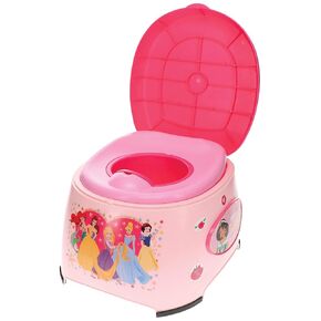 Disney's Minnie Mouse Made You Smile 3-in-1 Potty Training System for Toilet Training Kids, Multi-Stage Potty Training - Floor Potty, Detachable Potty Ring, Step Stool|Toilet Seat for Kids&Toddlers