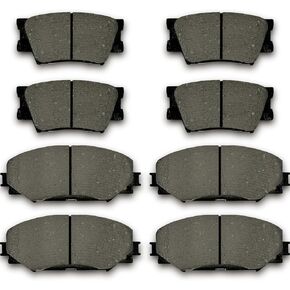 Front Rear Ceramic Brake Pads Fit for 2013-2018 Toyota Rav4 (LE Model only),for 2006-2012 Toyota Rav4 2.4L & 2.5L with 2rd Row seats, for 2010-2012 Lexus HS250h