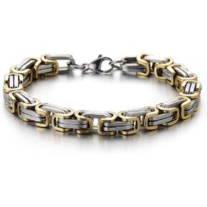 COOLSTEELANDBEYOND Mens Women New Stainless Steel Braided Link Bracelet Polished